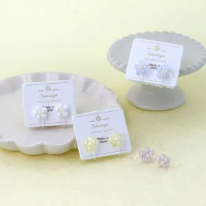 Puffy Pastel Flower Invisible Clip Ons