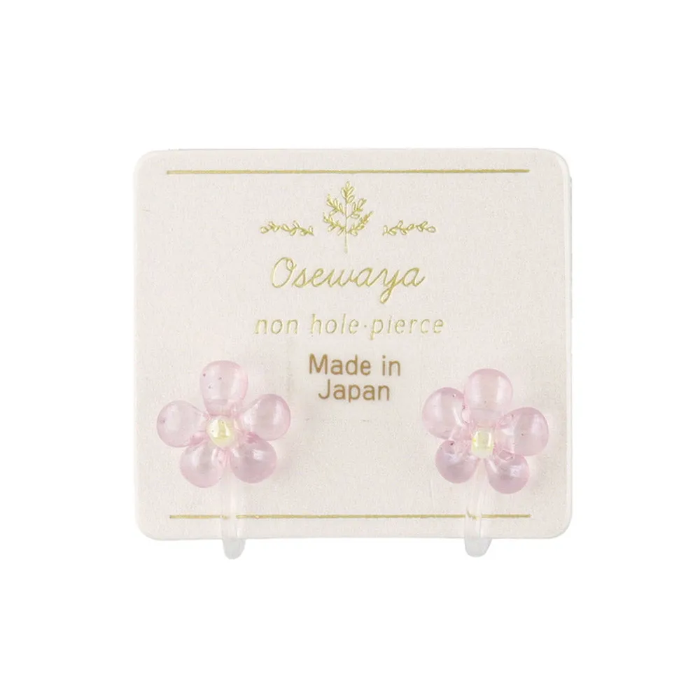 Puffy Pastel Flower Invisible Clip Ons