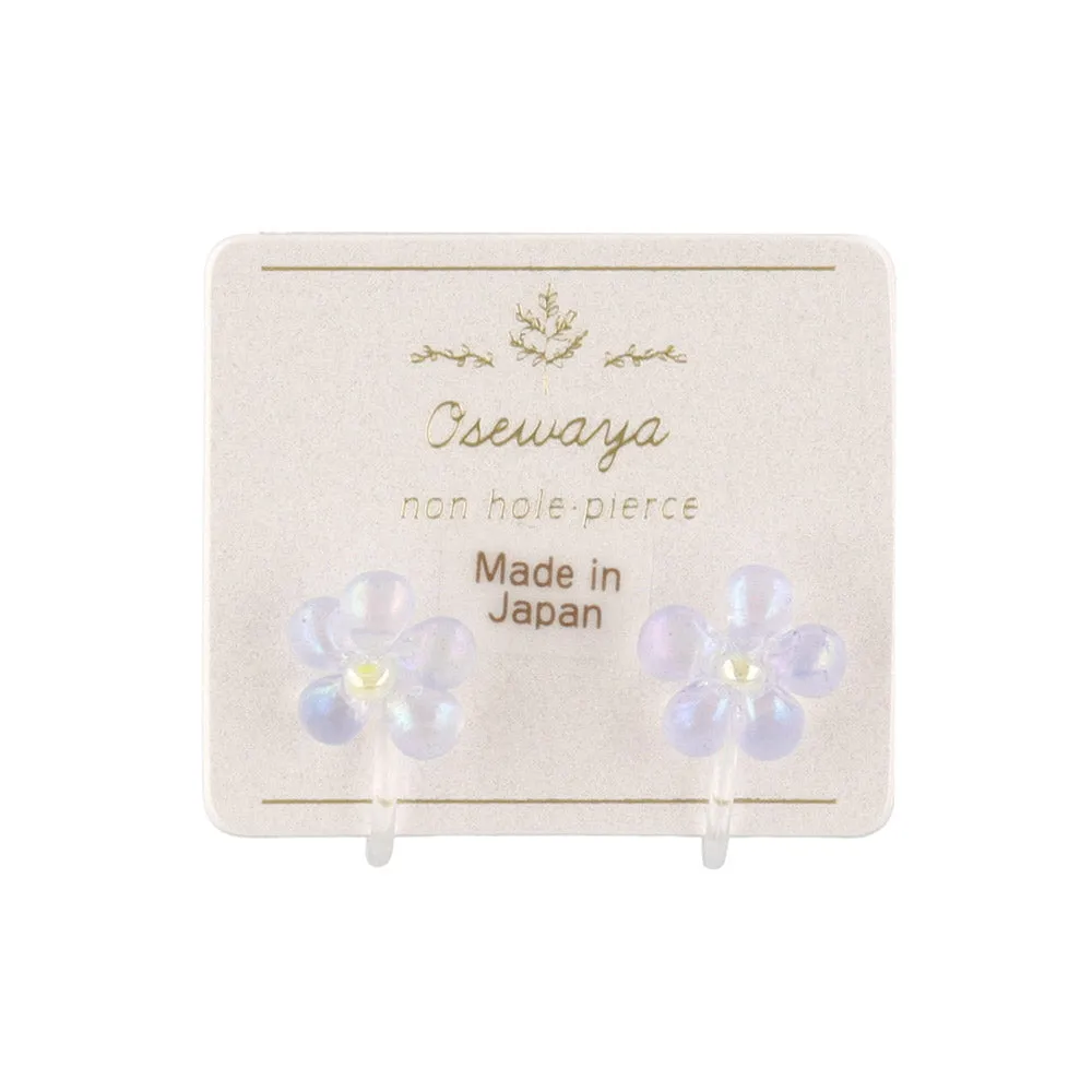 Puffy Pastel Flower Invisible Clip Ons