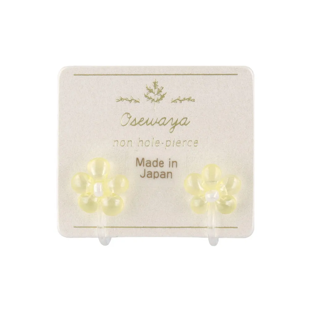 Puffy Pastel Flower Invisible Clip Ons