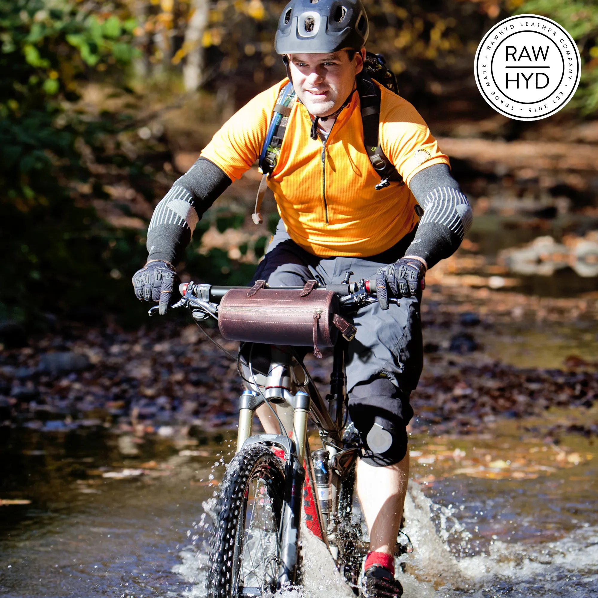 RAWHYD - Leather Bike Handlebar Bag for Bicycles
