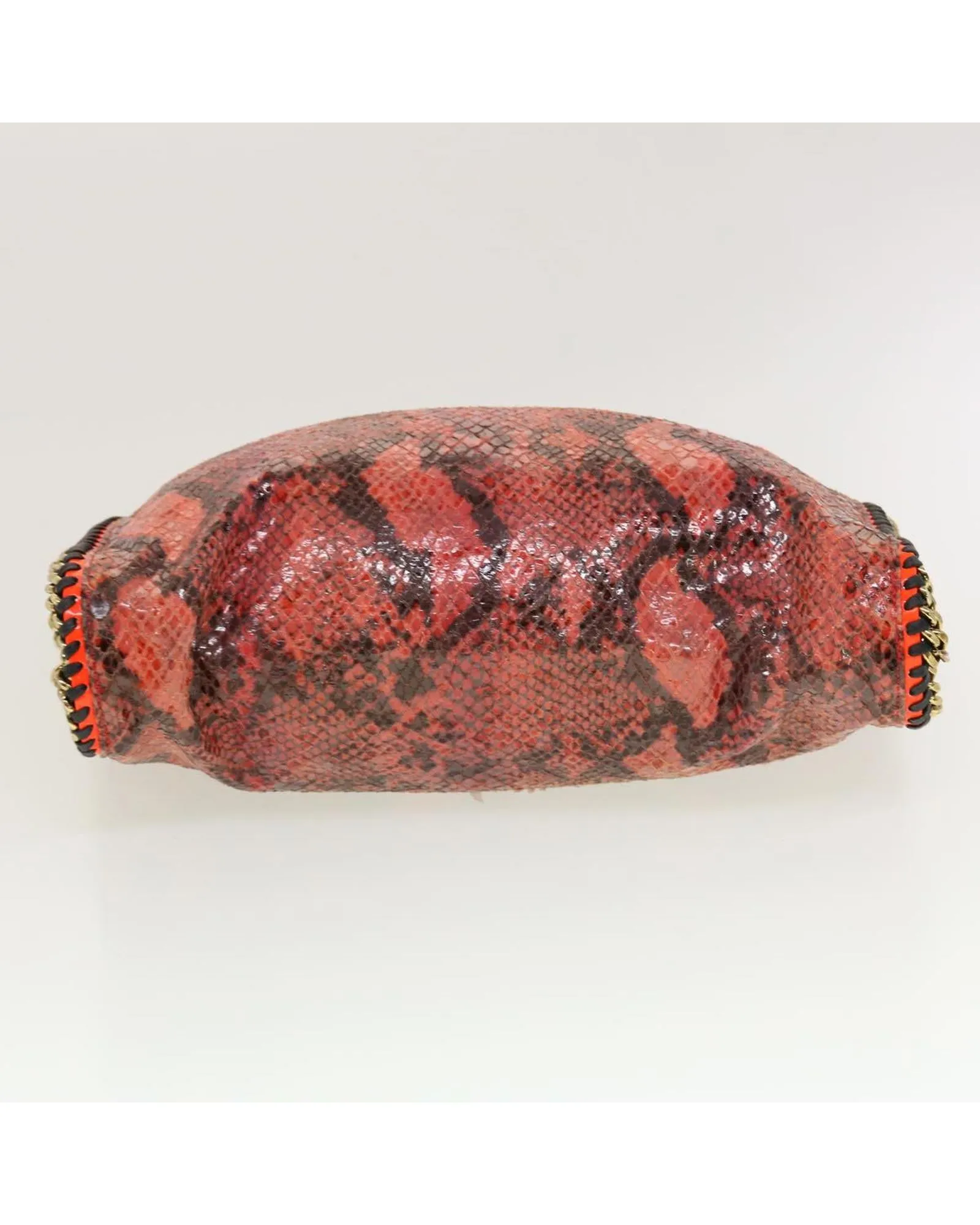 Red Leather Snake Chain Shoulder Bag