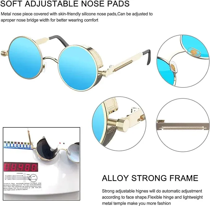 Retro Round Polarized Sunglasses