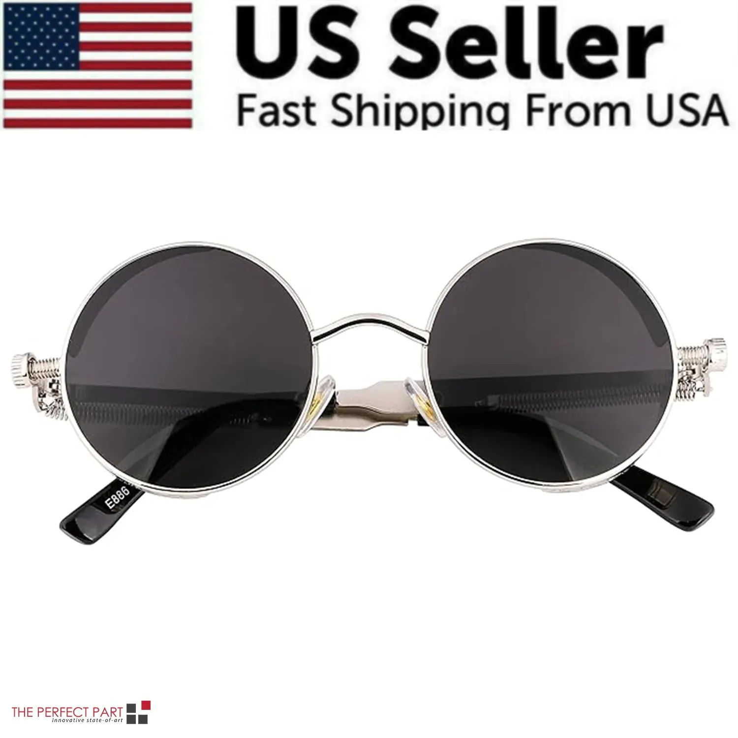 Retro Round Polarized Sunglasses