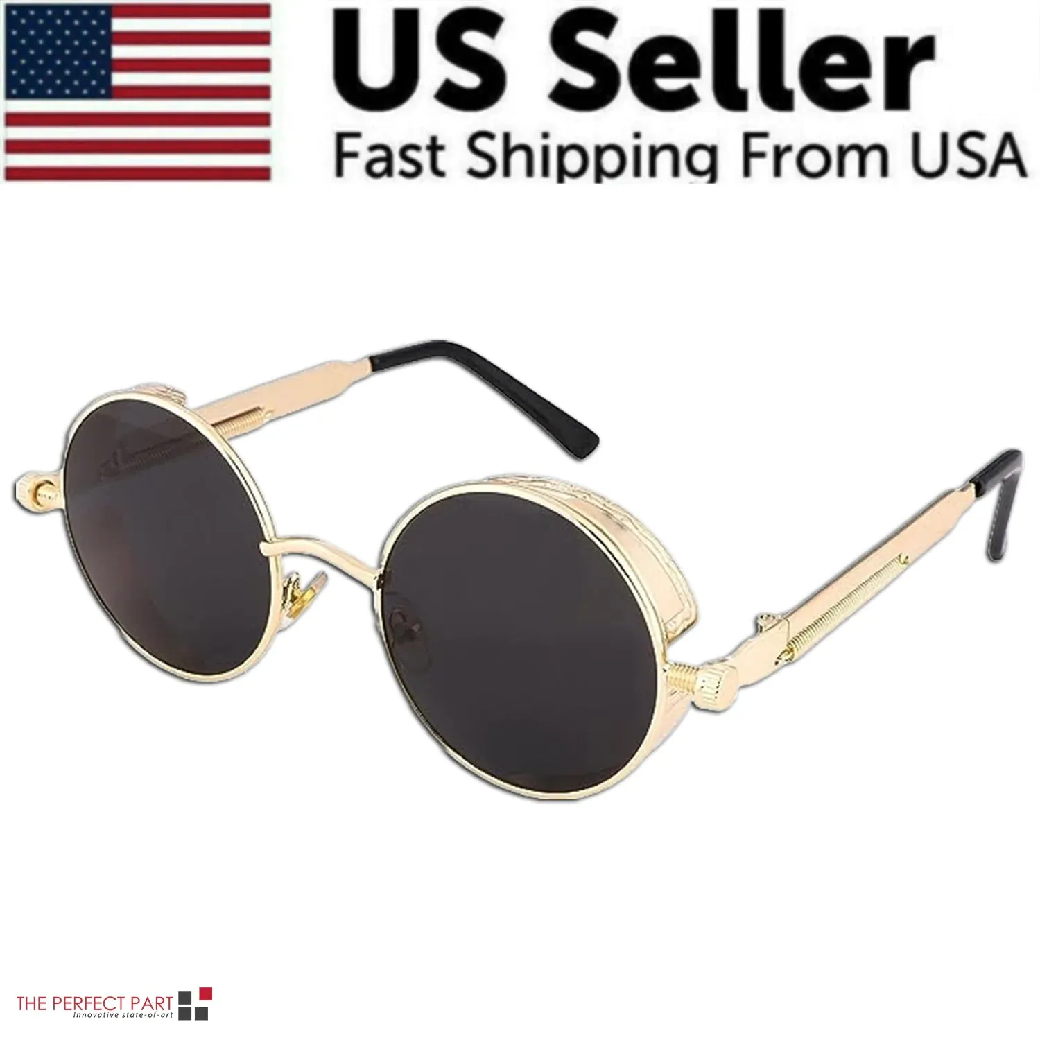 Retro Round Polarized Sunglasses