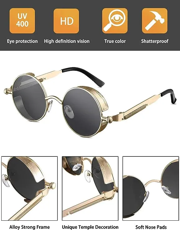 Retro Round Polarized Sunglasses