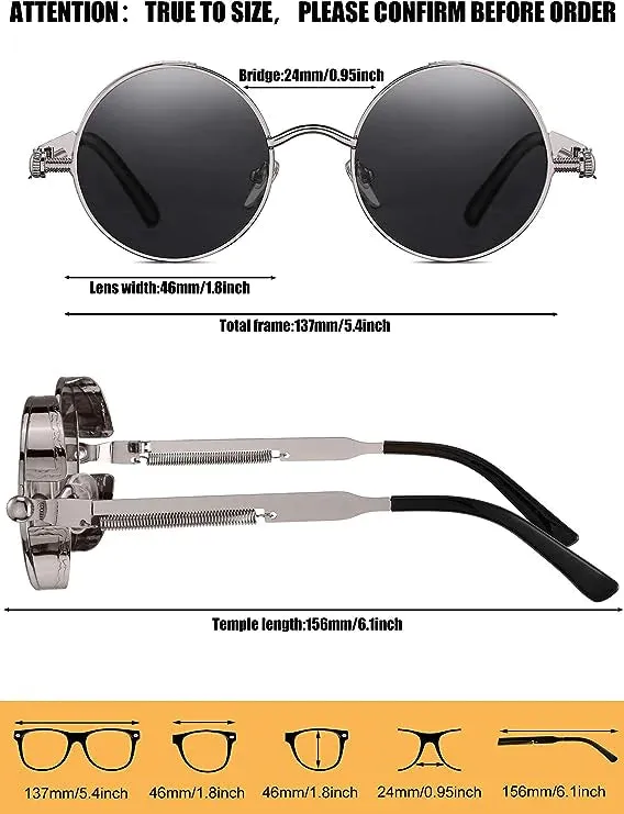 Retro Round Polarized Sunglasses