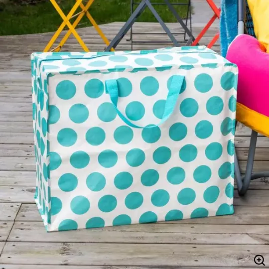 Rex London Turquoise on white Spotlight Jumbo Storage Bag