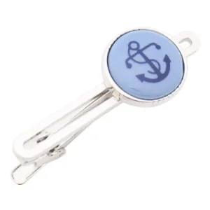 Royal Copenhagen Anchor Light Blue Tie Clips