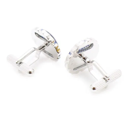 Royal Copenhagen Navy & Gold Sun Cufflinks