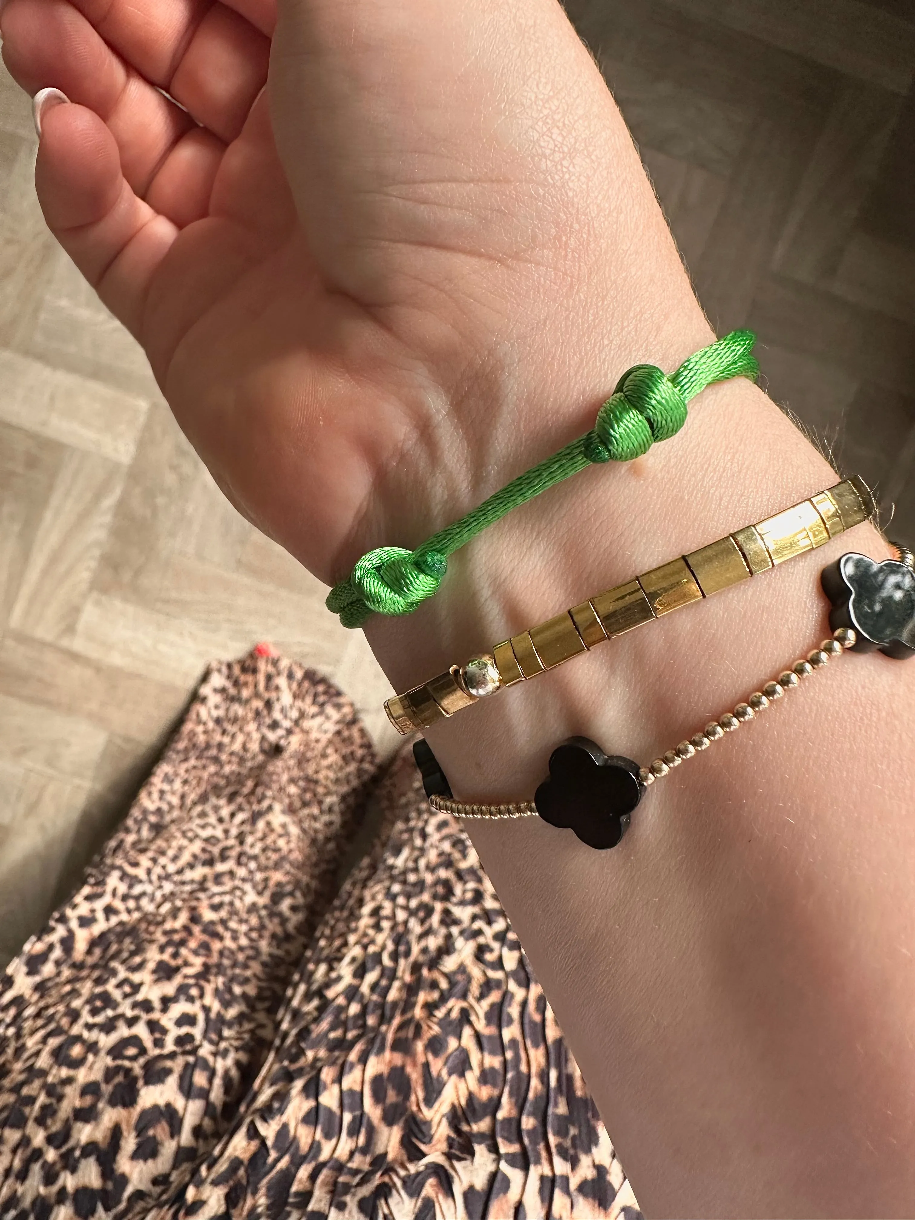 Shell corded bracelet