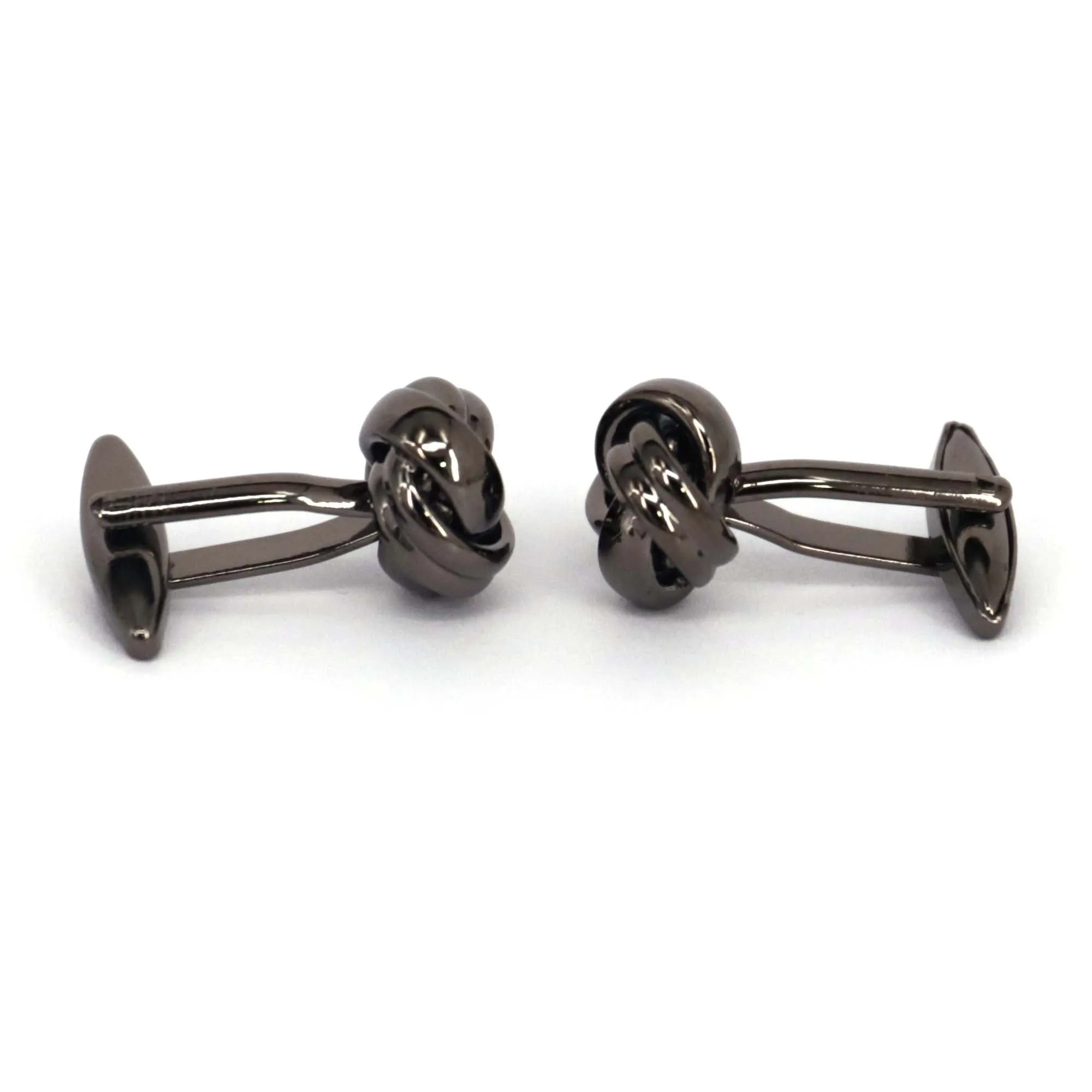 Silk Knot in Gun Metal Cufflink