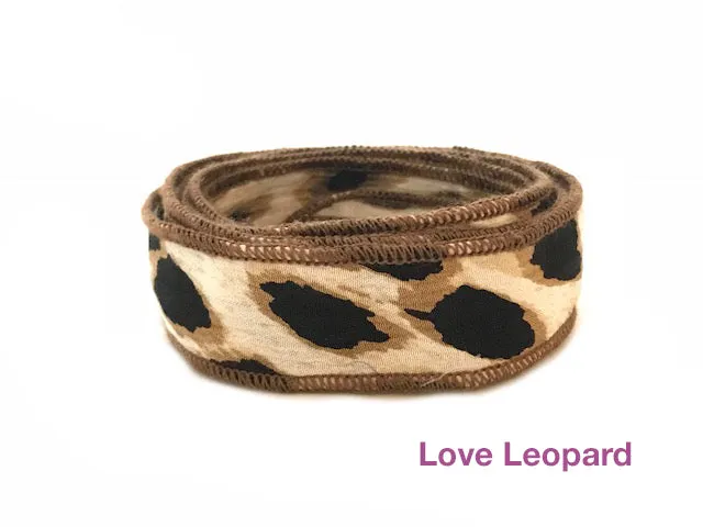 Silk Wrap Bracelet with Sterling Silver 925 Peace or OM Charm