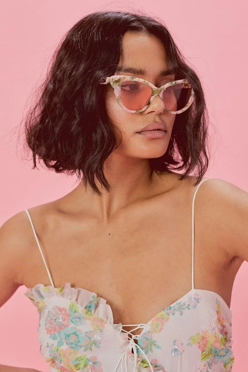 Sonix Kyoto Sunglasses In Fleur Peach