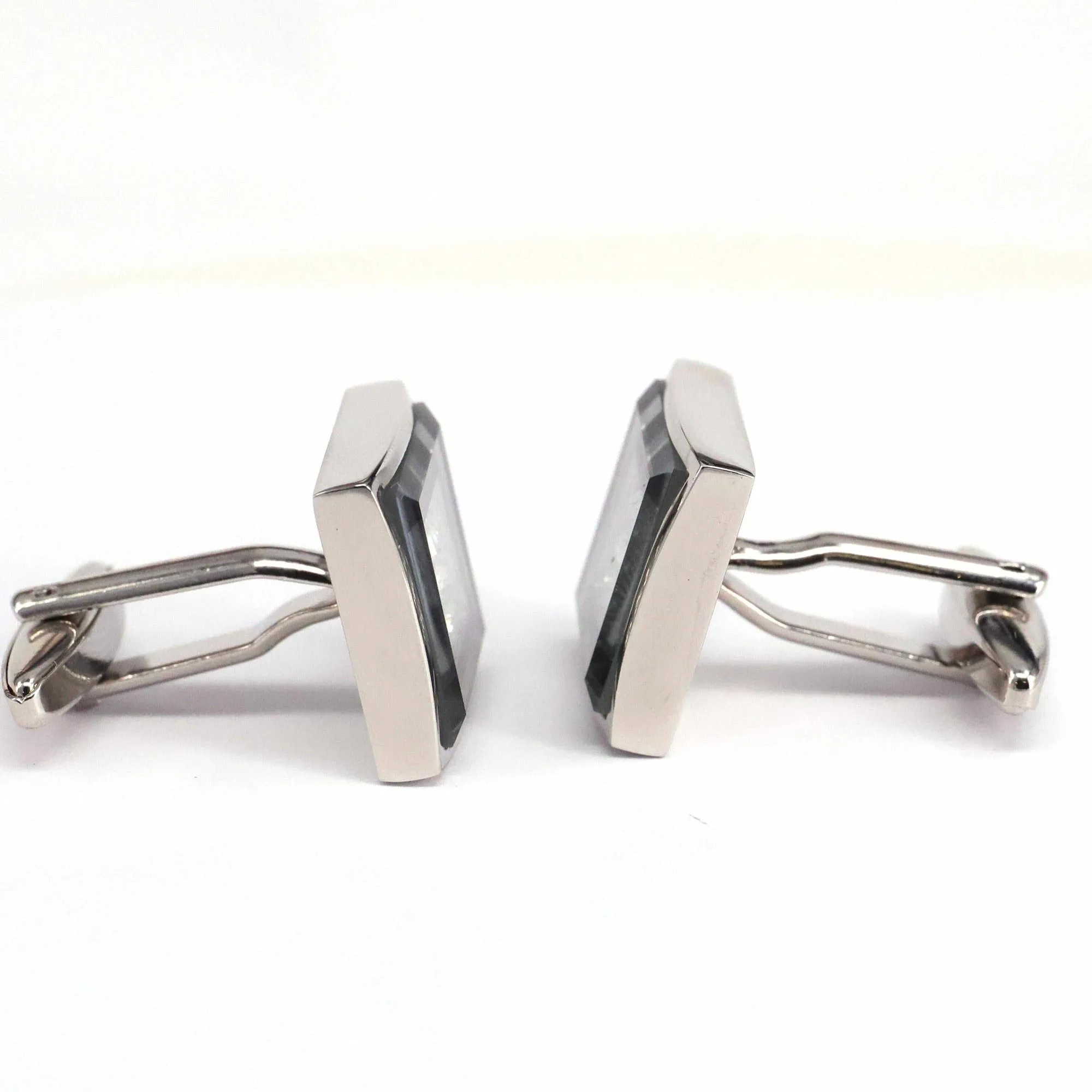 Square Cufflinks with Crystal Details
