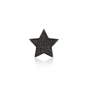 STASIA Star Black Diamond Stud Earring Single