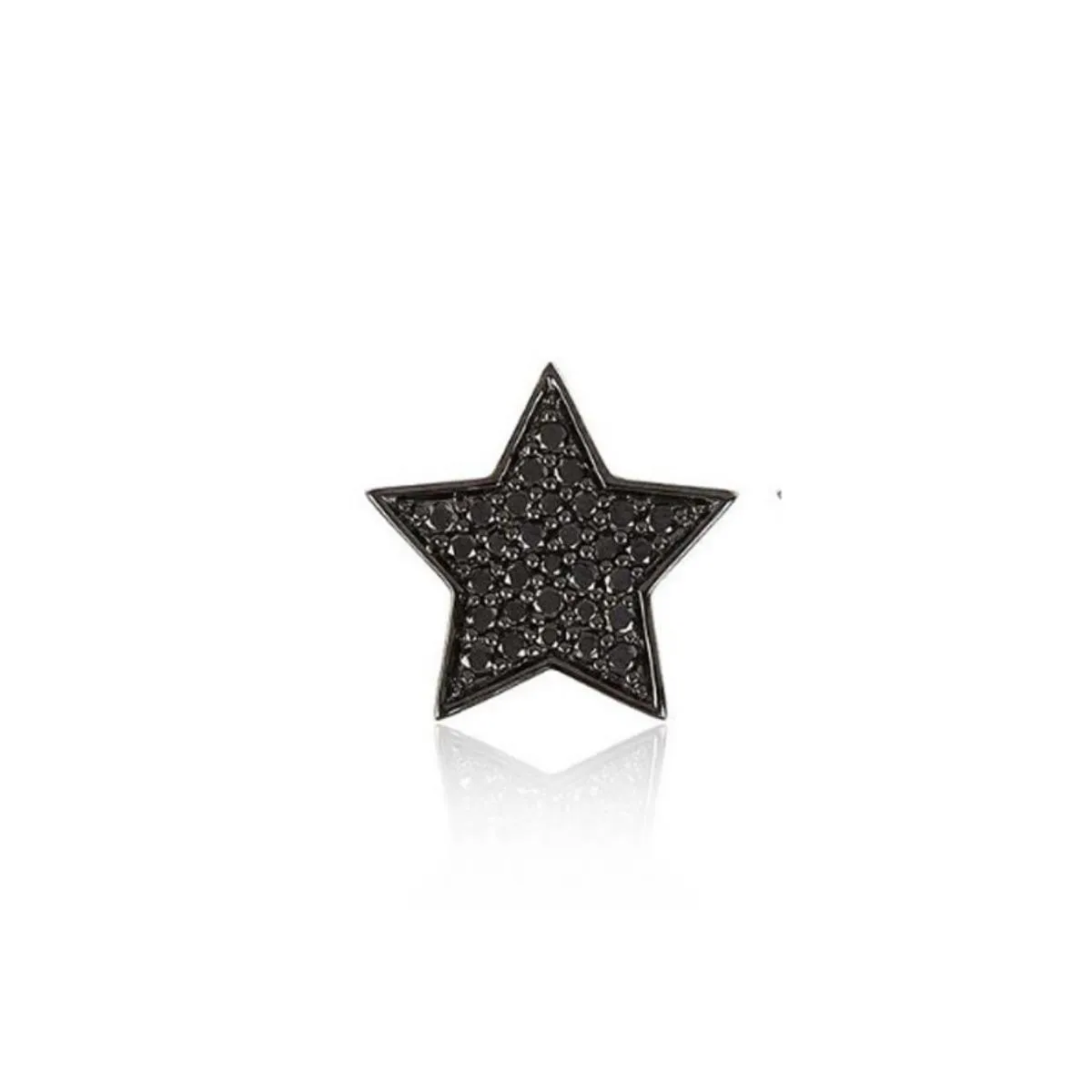 STASIA Star Black Diamond Stud Earring Single