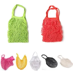 Stylish Cotton Woven Mesh Storage Bag B