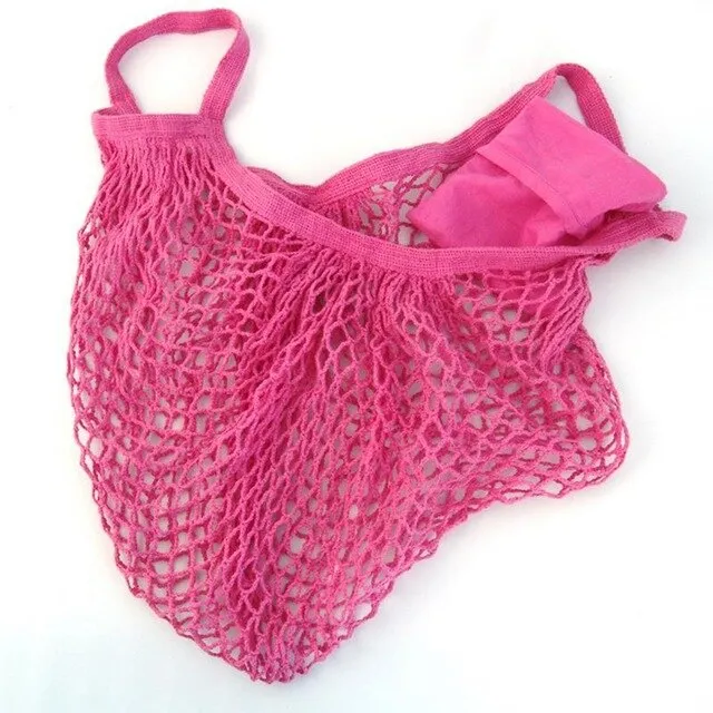 Stylish Cotton Woven Mesh Storage Bag B