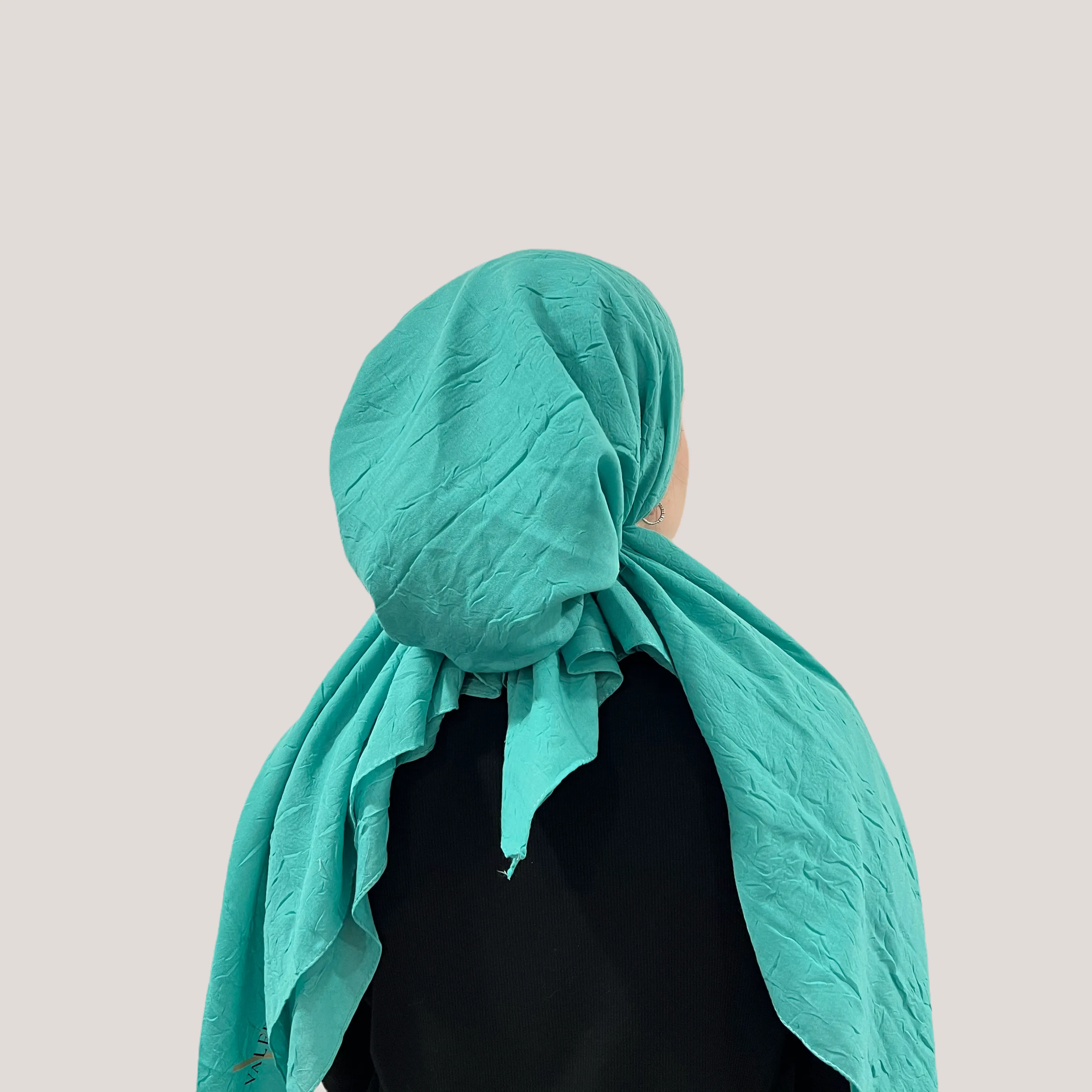 Teal Bamboo Pre-Tied Scarf