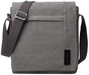 Troop London Organic Cotton Reporter Bag | Charcoal