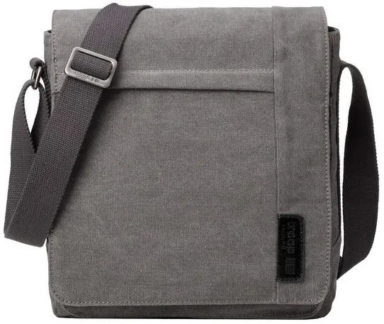 Troop London Organic Cotton Reporter Bag | Charcoal