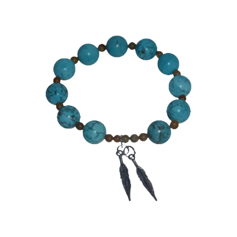 Turquoise Jasper Charm Bangle