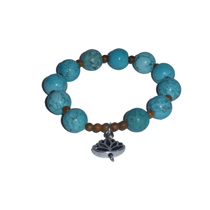 Turquoise Jasper Charm Bangle