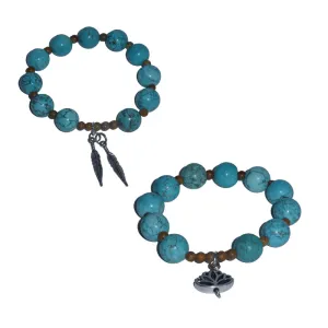 Turquoise Jasper Charm Bangle