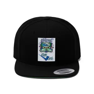 Unisex Flat Bill Hat