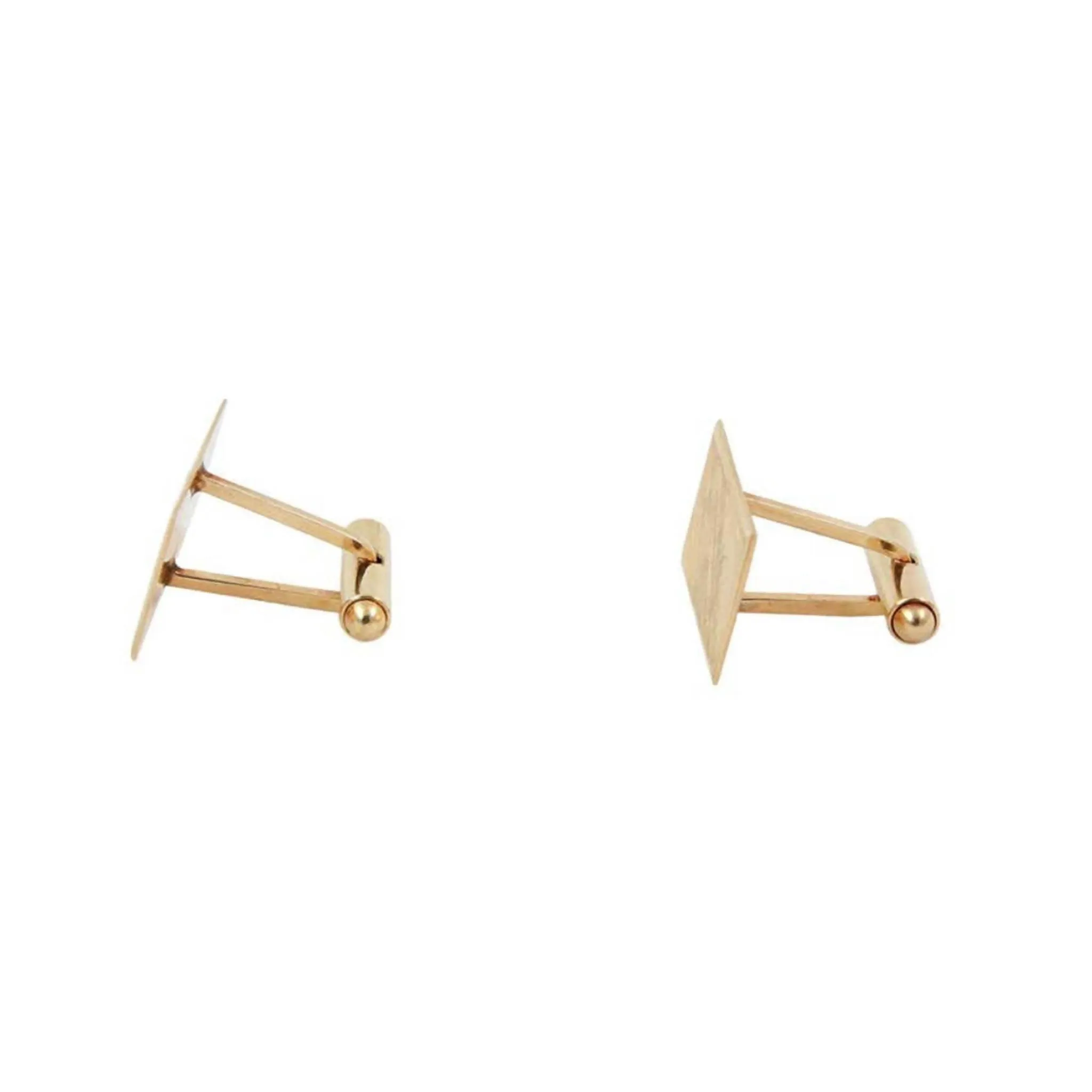 Vintage 14K Yellow Gold Rectangular Cufflinks
